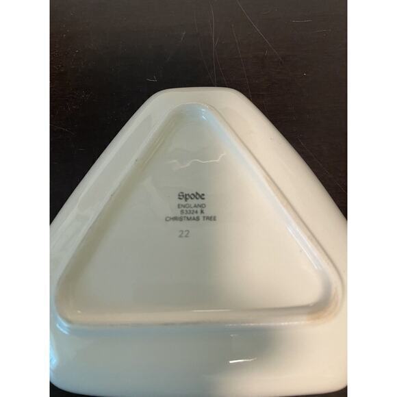 Spode Christmas tree triangle shape candy/trinket dish 5”‎ S3324 K - Picture 3 of 3